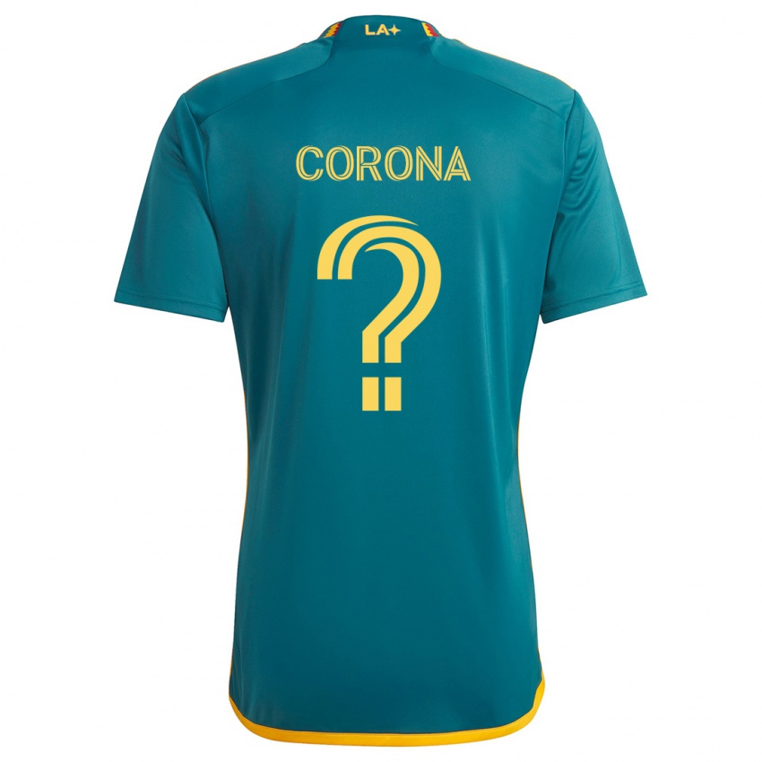 Børn Javier Corona #0 Grøn Gul Udebane Spillertrøjer 2024/25 Trøje T-Shirt