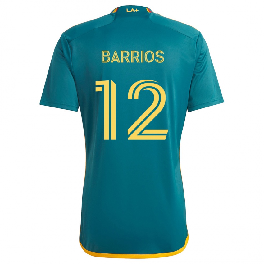 Børn Michael Barrios #12 Grøn Gul Udebane Spillertrøjer 2024/25 Trøje T-Shirt