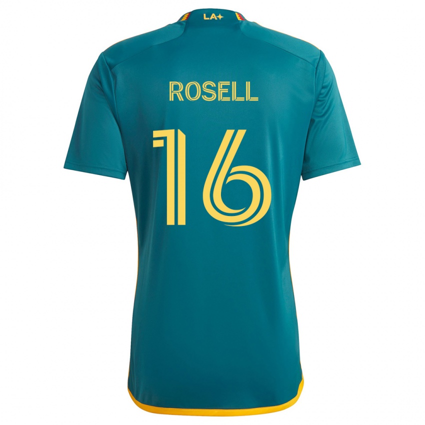 Børn Uri Rosell #16 Grøn Gul Udebane Spillertrøjer 2024/25 Trøje T-Shirt