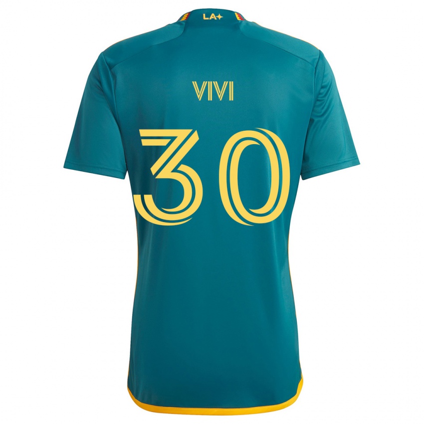 Børn Gino Vivi #30 Grøn Gul Udebane Spillertrøjer 2024/25 Trøje T-Shirt