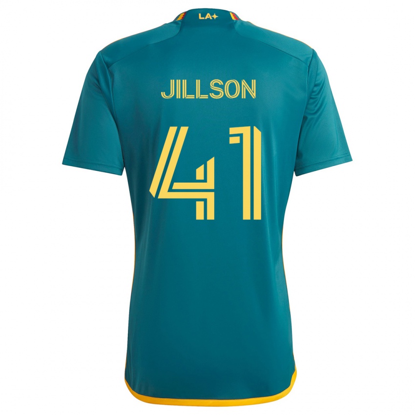 Børn Simon Jillson #41 Grøn Gul Udebane Spillertrøjer 2024/25 Trøje T-Shirt