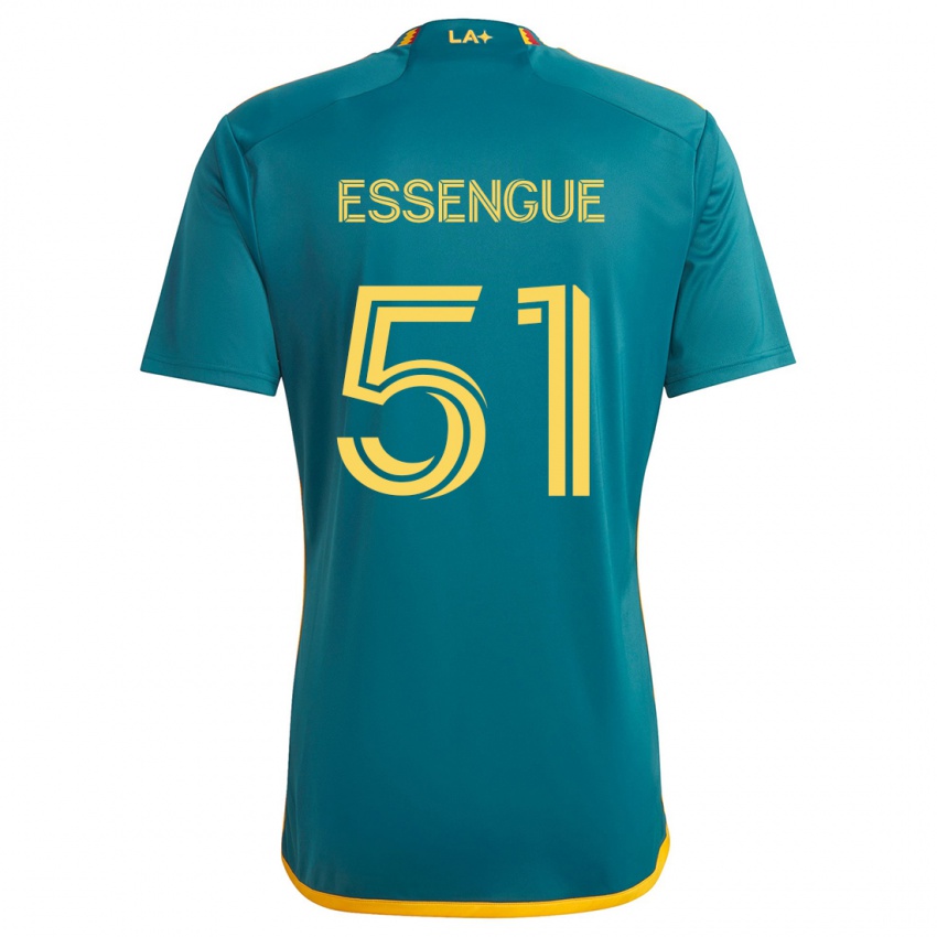 Børn Ascel Essengue #51 Grøn Gul Udebane Spillertrøjer 2024/25 Trøje T-Shirt