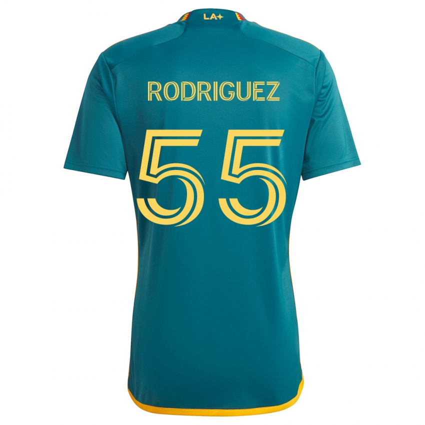 Børn Diego Rodriguez #55 Grøn Gul Udebane Spillertrøjer 2024/25 Trøje T-Shirt