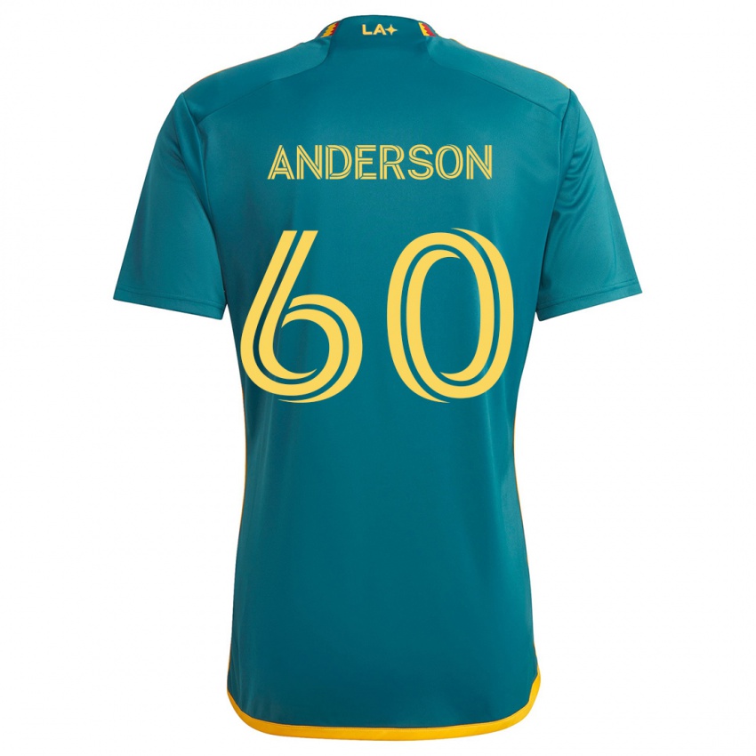 Børn Nolan Anderson #60 Grøn Gul Udebane Spillertrøjer 2024/25 Trøje T-Shirt