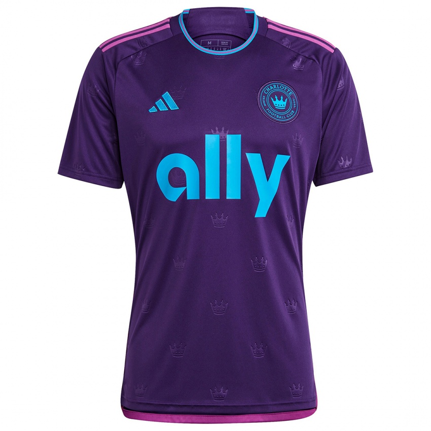 Børn Dit Navn #0 Lilla Blå Udebane Spillertrøjer 2024/25 Trøje T-Shirt