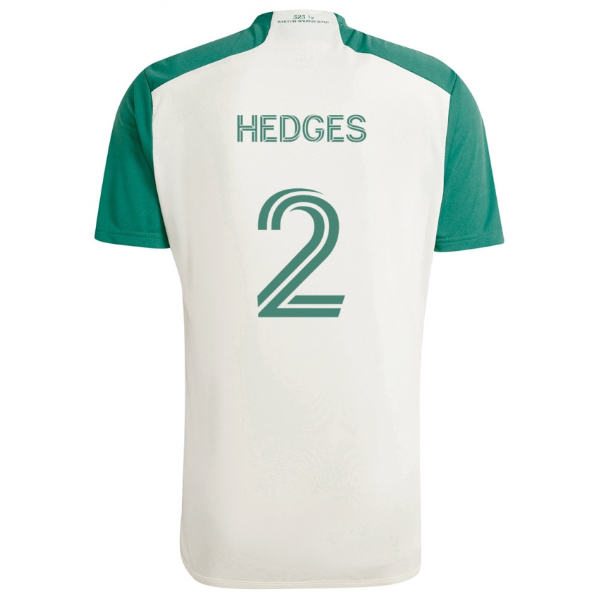 Børn Matt Hedges #2 Solbrune Farver Grøn Udebane Spillertrøjer 2024/25 Trøje T-Shirt