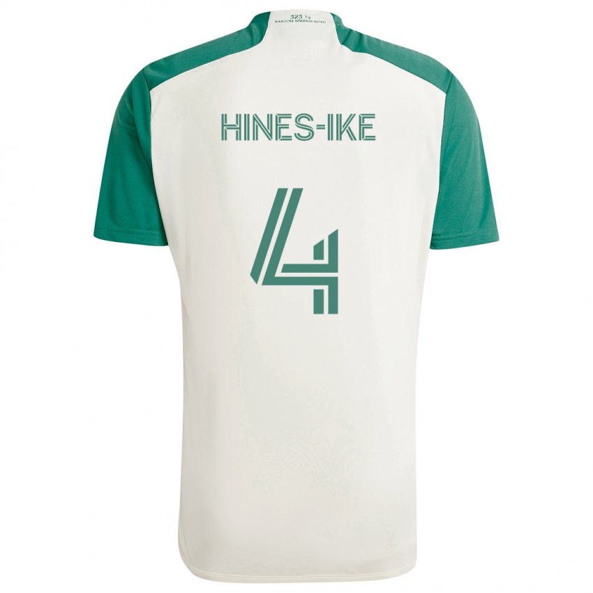 Børn Brendan Hines-Ike #4 Solbrune Farver Grøn Udebane Spillertrøjer 2024/25 Trøje T-Shirt