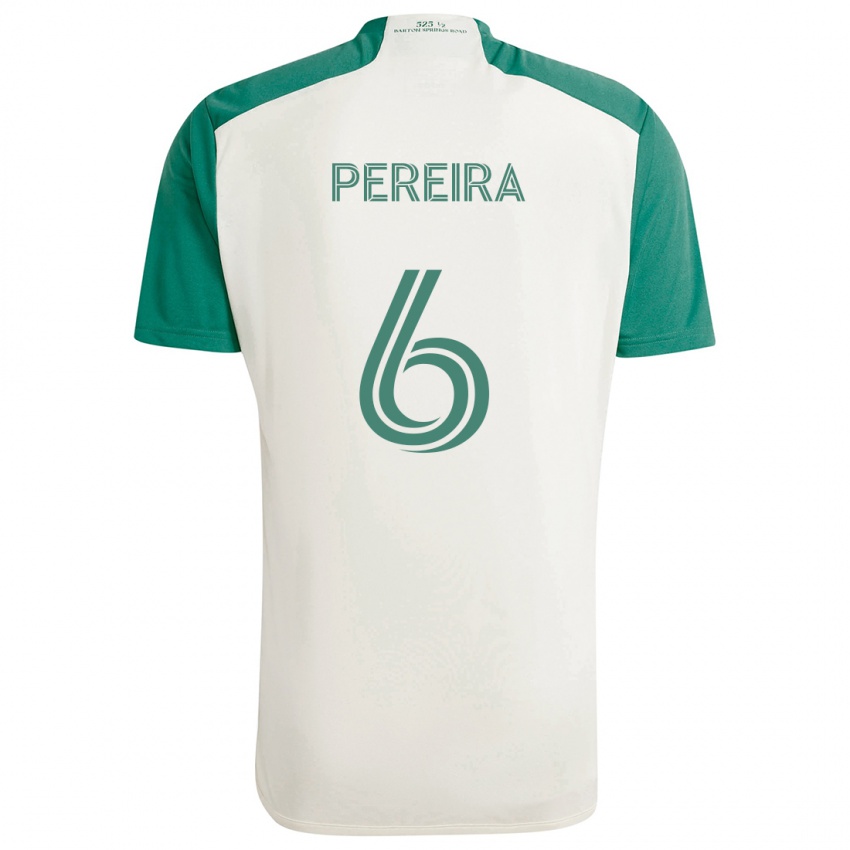 Børn Daniel Pereira #6 Solbrune Farver Grøn Udebane Spillertrøjer 2024/25 Trøje T-Shirt