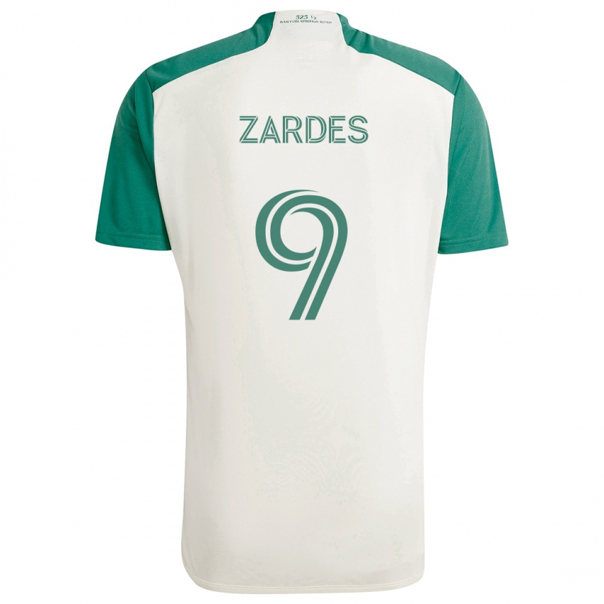 Børn Gyasi Zardes #9 Solbrune Farver Grøn Udebane Spillertrøjer 2024/25 Trøje T-Shirt