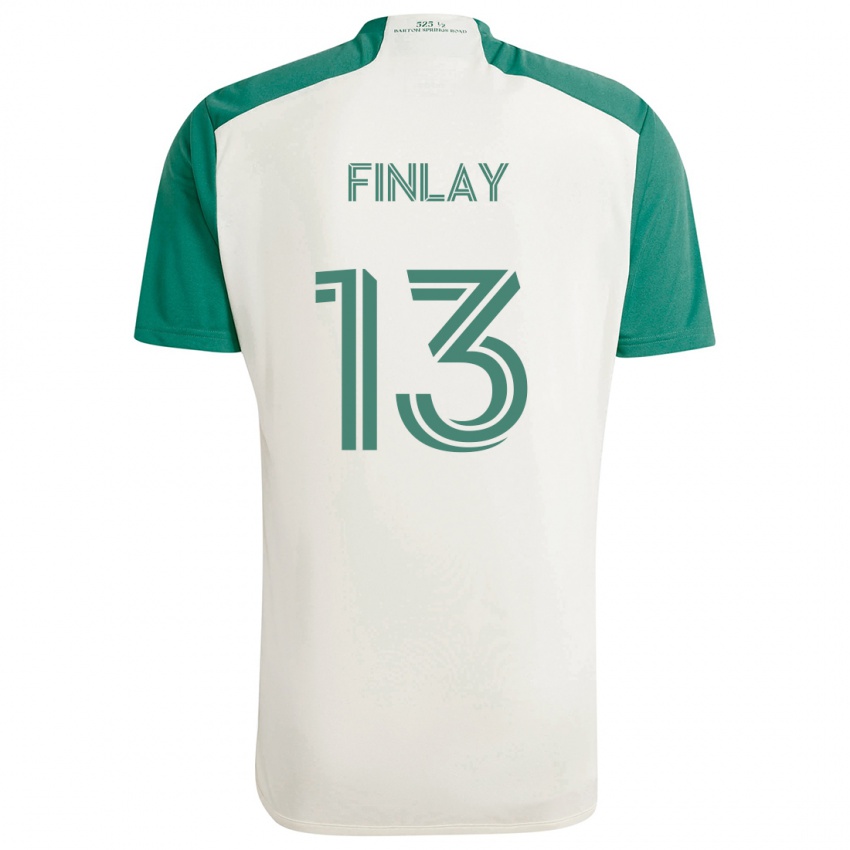 Børn Ethan Finlay #13 Solbrune Farver Grøn Udebane Spillertrøjer 2024/25 Trøje T-Shirt