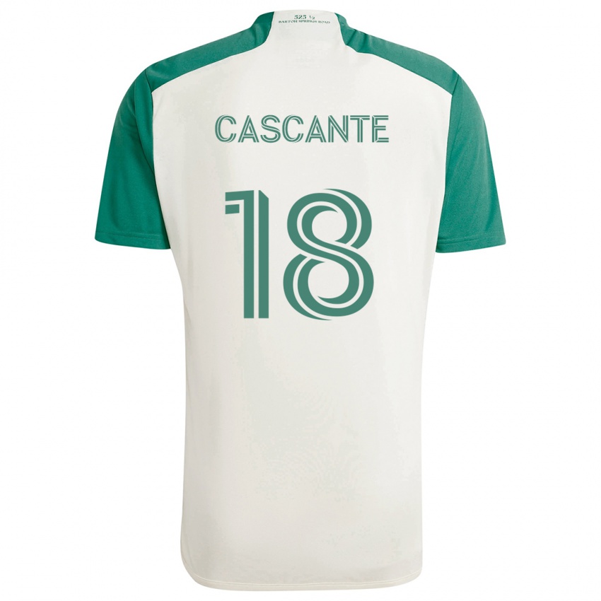 Børn Julio Cascante #18 Solbrune Farver Grøn Udebane Spillertrøjer 2024/25 Trøje T-Shirt