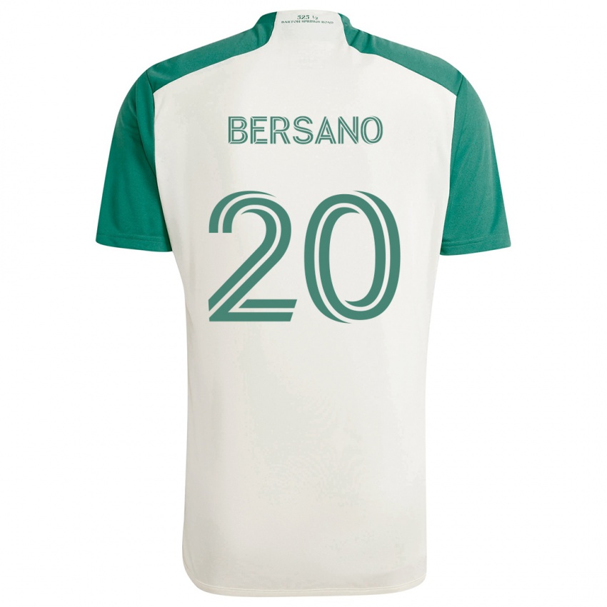 Børn Matt Bersano #20 Solbrune Farver Grøn Udebane Spillertrøjer 2024/25 Trøje T-Shirt