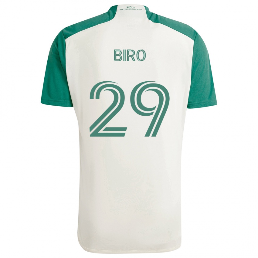 Børn Guilherme Biro #29 Solbrune Farver Grøn Udebane Spillertrøjer 2024/25 Trøje T-Shirt