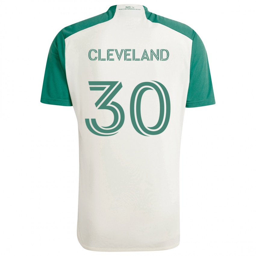 Børn Stefan Cleveland #30 Solbrune Farver Grøn Udebane Spillertrøjer 2024/25 Trøje T-Shirt