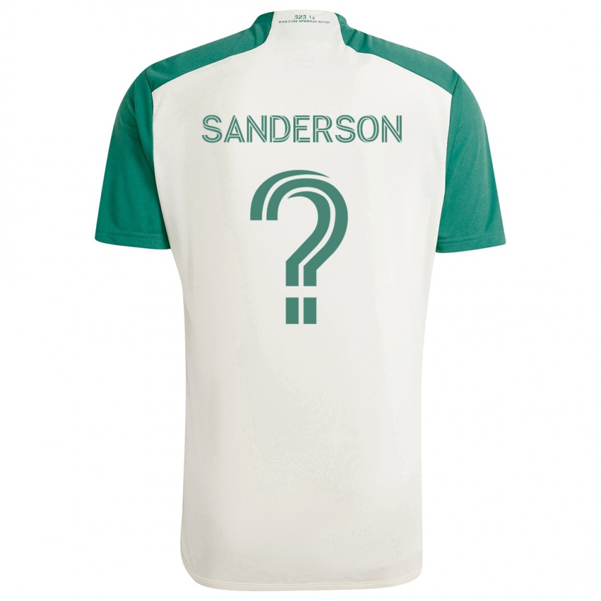 Børn Spencer Sanderson #0 Solbrune Farver Grøn Udebane Spillertrøjer 2024/25 Trøje T-Shirt