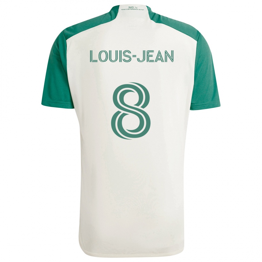 Børn Steeve Louis-Jean #8 Solbrune Farver Grøn Udebane Spillertrøjer 2024/25 Trøje T-Shirt