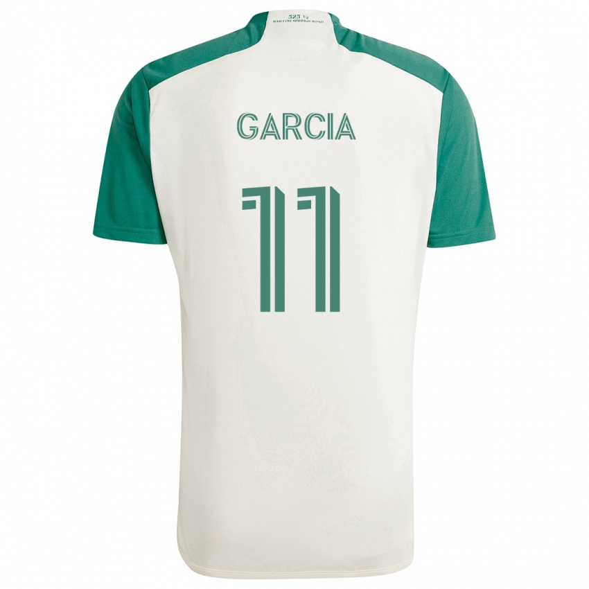 Børn Christopher Garcia #11 Solbrune Farver Grøn Udebane Spillertrøjer 2024/25 Trøje T-Shirt