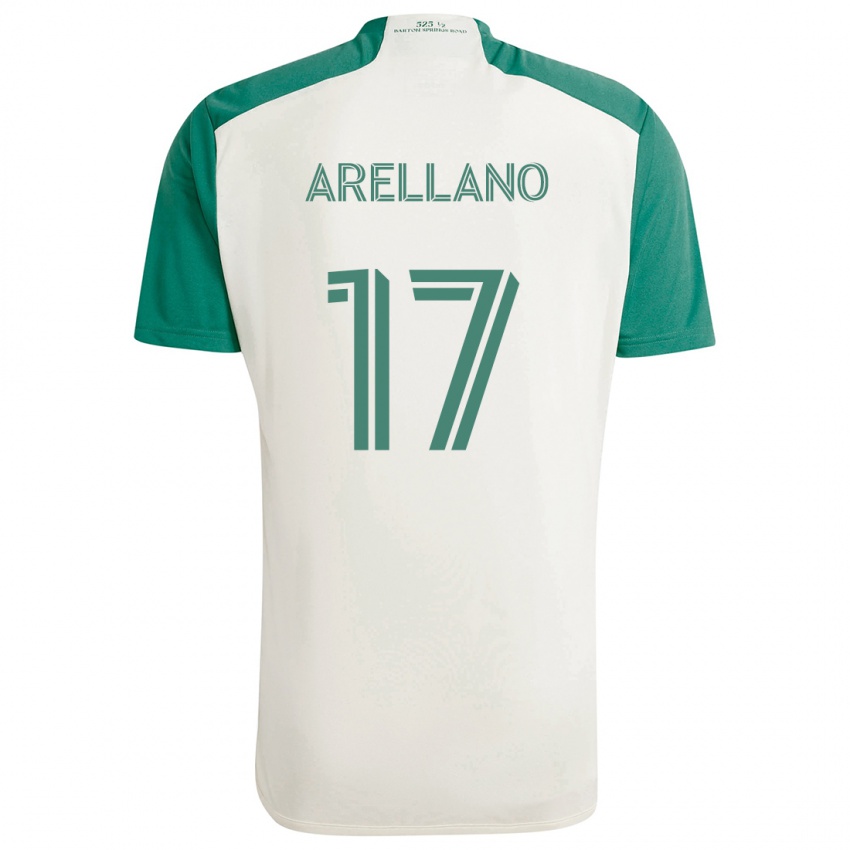 Børn Bryan Arellano #17 Solbrune Farver Grøn Udebane Spillertrøjer 2024/25 Trøje T-Shirt