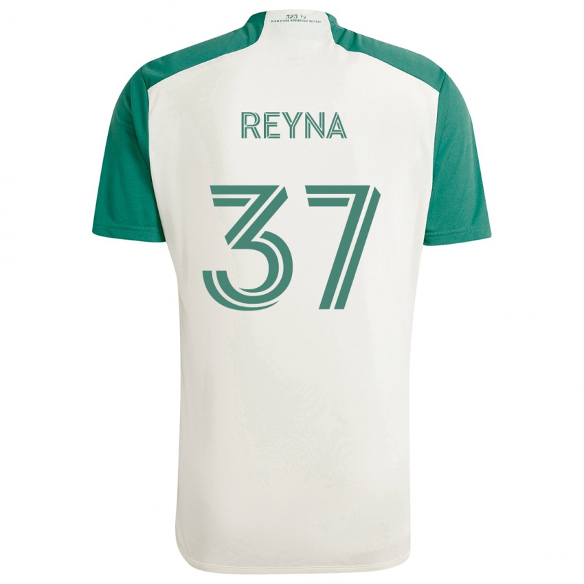 Børn Joah Reyna #37 Solbrune Farver Grøn Udebane Spillertrøjer 2024/25 Trøje T-Shirt