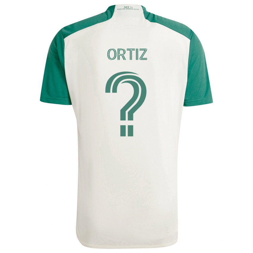 Børn Viggo Ortiz #0 Solbrune Farver Grøn Udebane Spillertrøjer 2024/25 Trøje T-Shirt