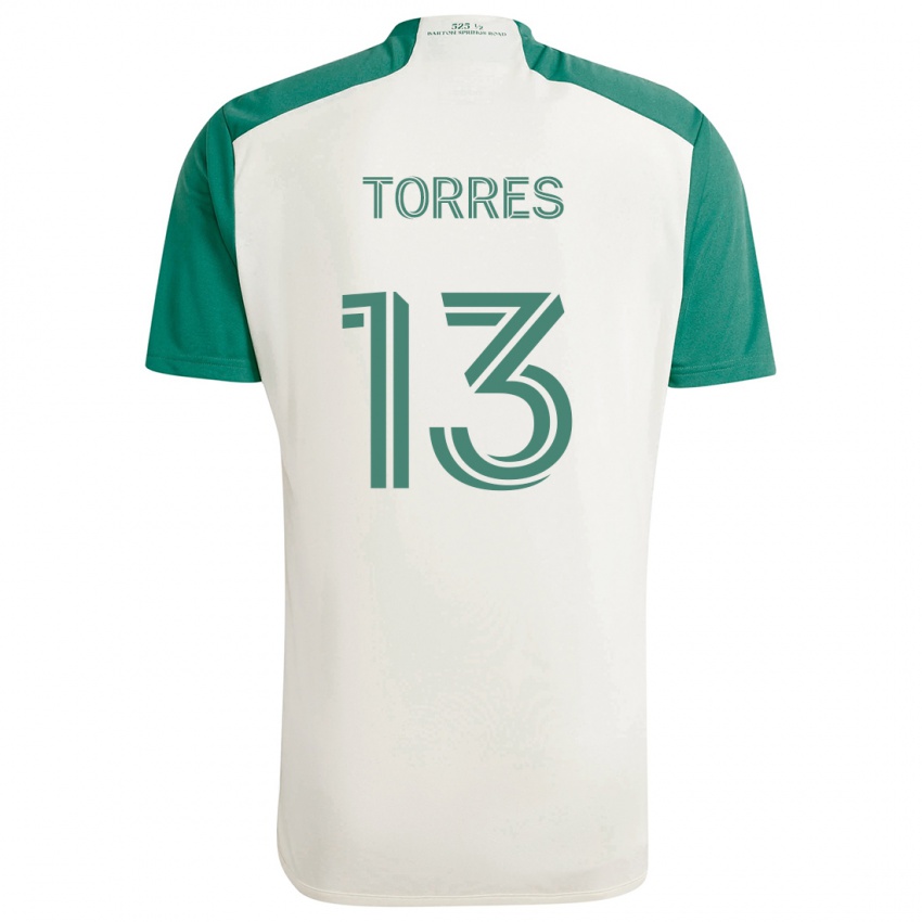 Børn Leo Torres #13 Solbrune Farver Grøn Udebane Spillertrøjer 2024/25 Trøje T-Shirt