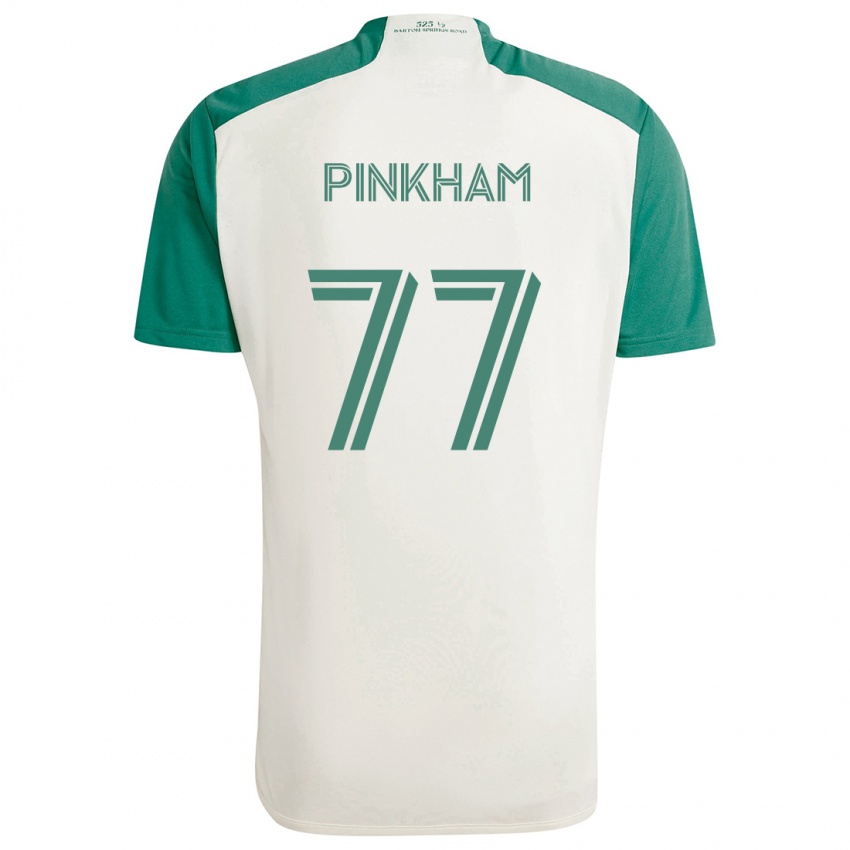 Børn Chris Pinkham #77 Solbrune Farver Grøn Udebane Spillertrøjer 2024/25 Trøje T-Shirt