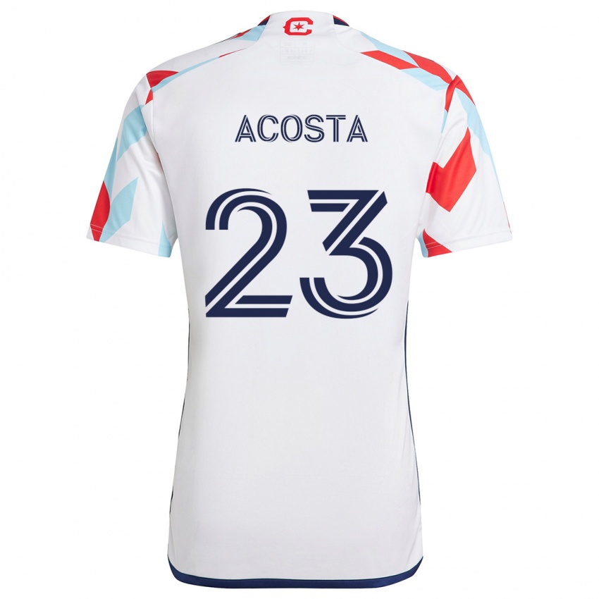 Børn Kellyn Acosta #23 Hvid Rød Blå Udebane Spillertrøjer 2024/25 Trøje T-Shirt