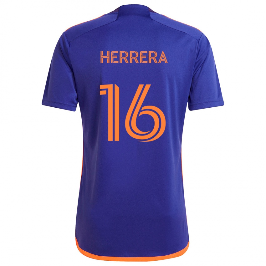 Børn Hector Herrera #16 Lilla Orange Udebane Spillertrøjer 2024/25 Trøje T-Shirt