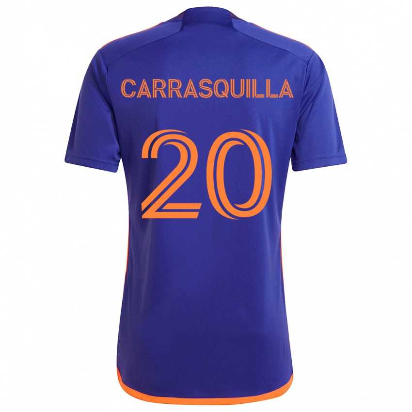 Børn Adalberto Carrasquilla #20 Lilla Orange Udebane Spillertrøjer 2024/25 Trøje T-Shirt