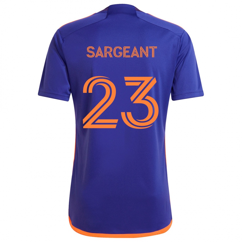 Børn Kieran Sargeant #23 Lilla Orange Udebane Spillertrøjer 2024/25 Trøje T-Shirt