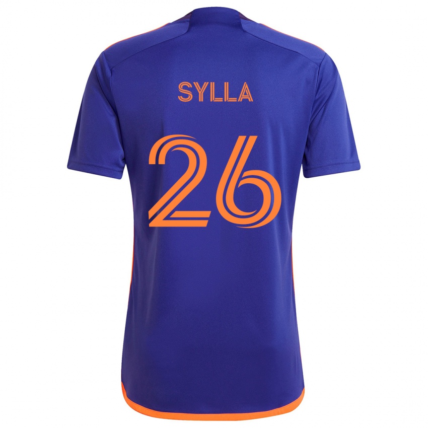 Børn Ousmane Sylla #26 Lilla Orange Udebane Spillertrøjer 2024/25 Trøje T-Shirt