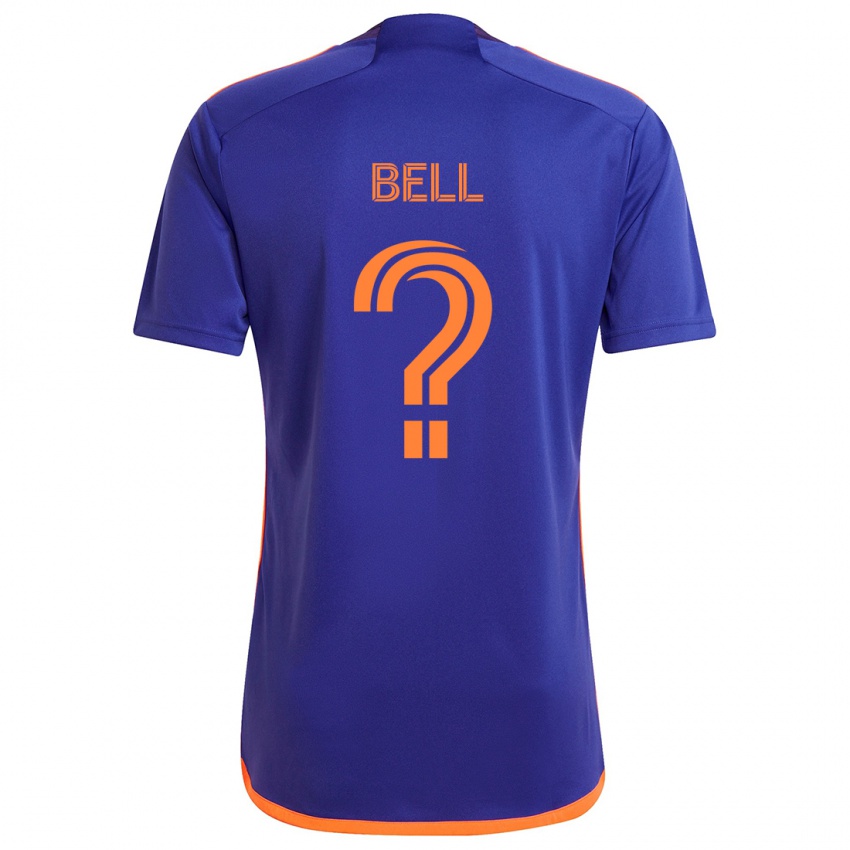 Børn Jahmani Bell #0 Lilla Orange Udebane Spillertrøjer 2024/25 Trøje T-Shirt