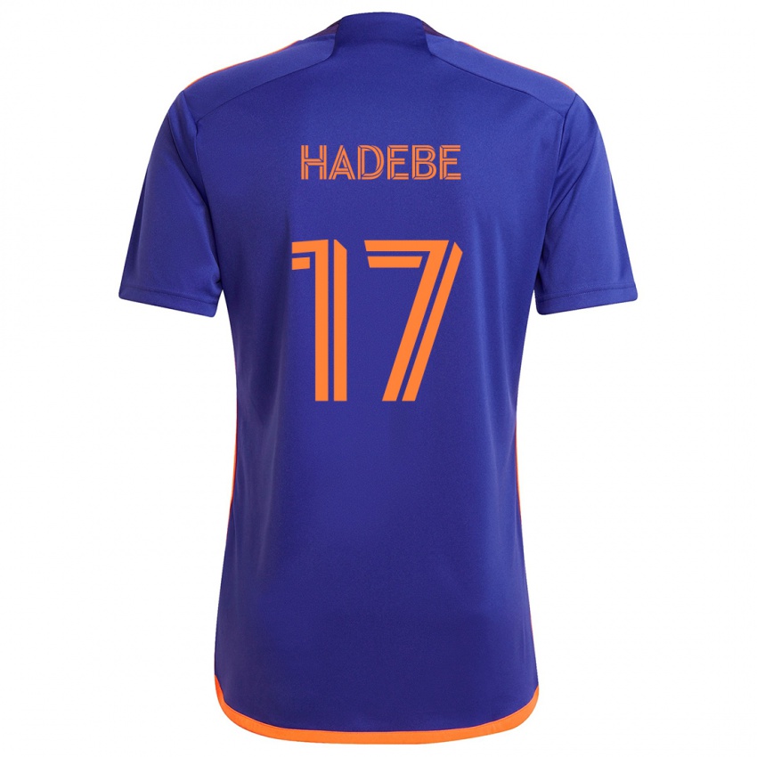 Børn Teenage Hadebe #17 Lilla Orange Udebane Spillertrøjer 2024/25 Trøje T-Shirt