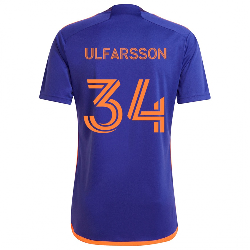 Børn Thor Úlfarsson #34 Lilla Orange Udebane Spillertrøjer 2024/25 Trøje T-Shirt