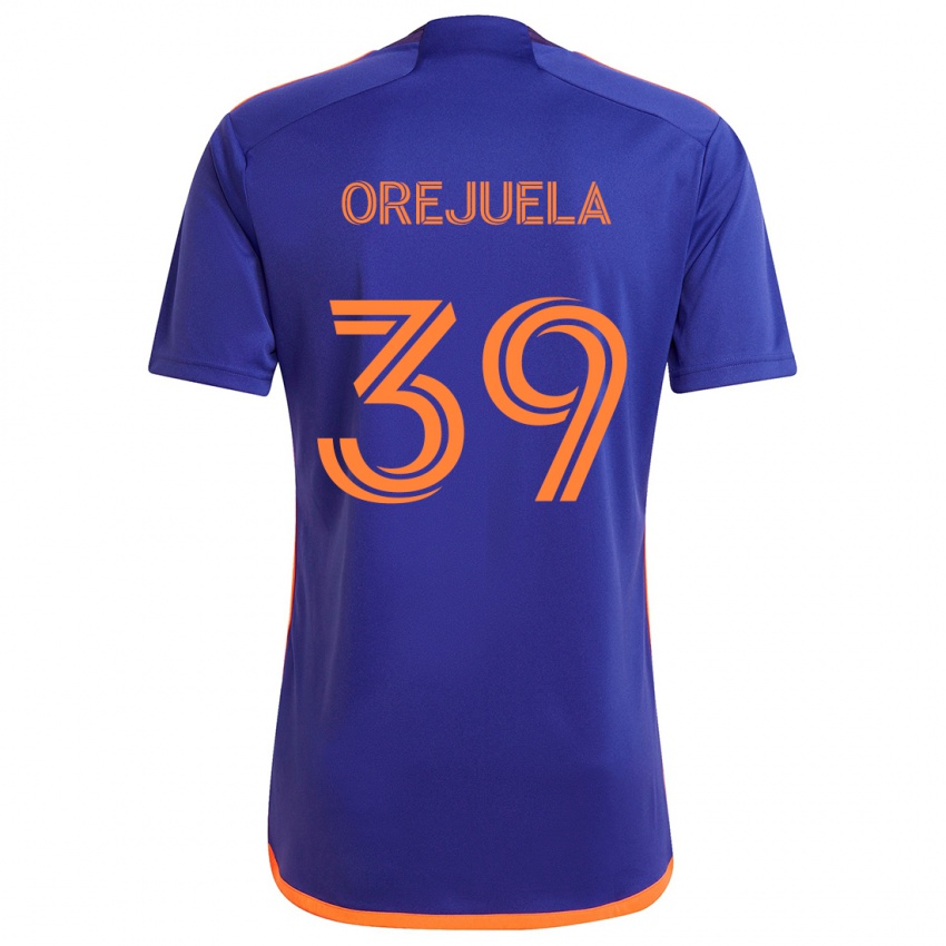 Børn Jesus Orejuela #39 Lilla Orange Udebane Spillertrøjer 2024/25 Trøje T-Shirt