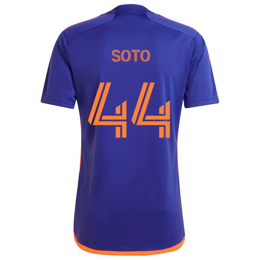 Børn Ezekiel Soto #44 Lilla Orange Udebane Spillertrøjer 2024/25 Trøje T-Shirt