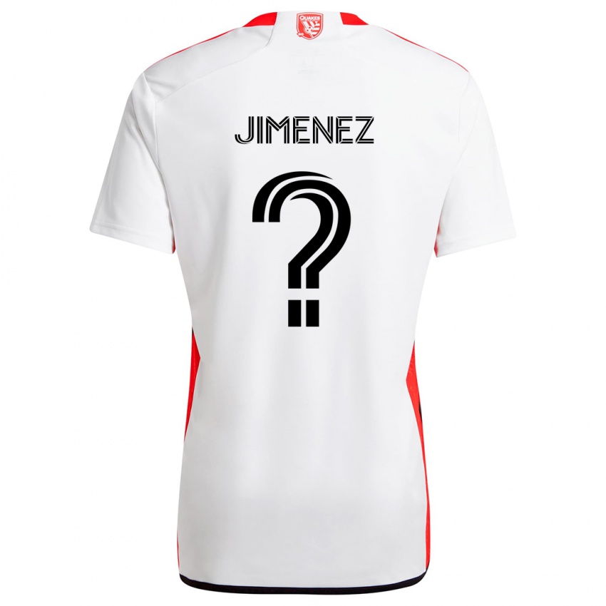 Børn Kevin Jimenez #0 Hvid Rød Udebane Spillertrøjer 2024/25 Trøje T-Shirt