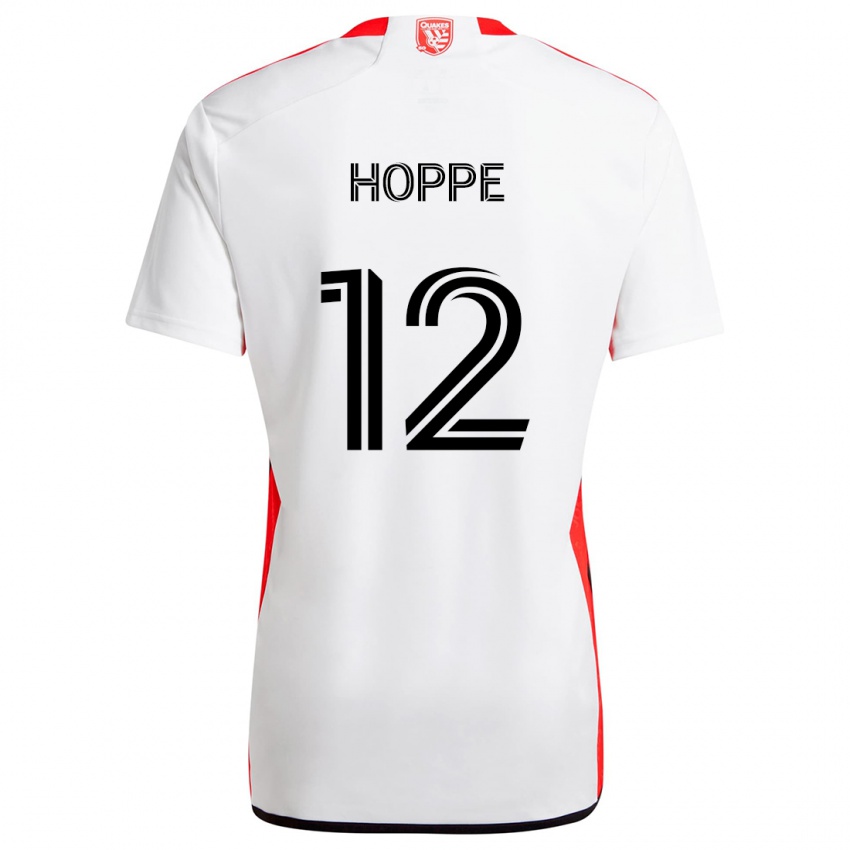 Børn Matthew Hoppe #12 Hvid Rød Udebane Spillertrøjer 2024/25 Trøje T-Shirt