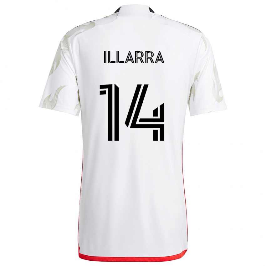 Børn Asier Illarramendi #14 Hvid Rød Sort Udebane Spillertrøjer 2024/25 Trøje T-Shirt