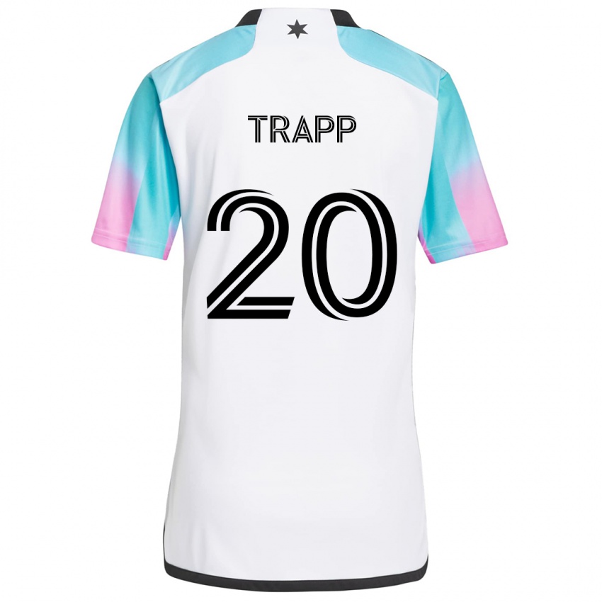 Børn Wil Trapp #20 Hvid Blå Sort Udebane Spillertrøjer 2024/25 Trøje T-Shirt