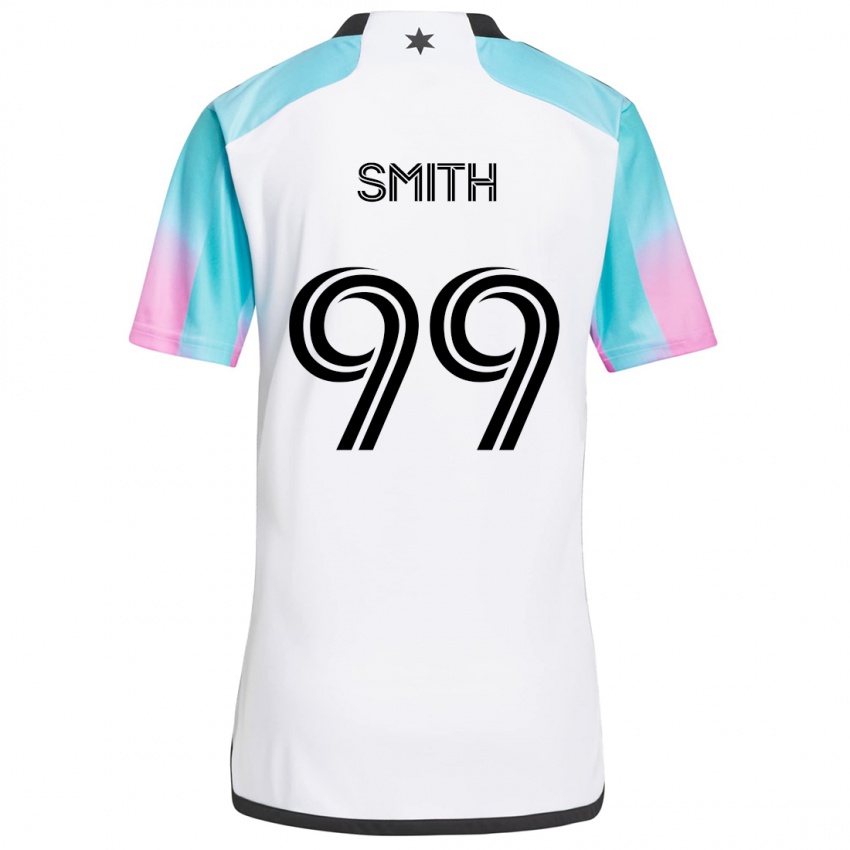 Børn Jordan Adebayo-Smith #99 Hvid Blå Sort Udebane Spillertrøjer 2024/25 Trøje T-Shirt