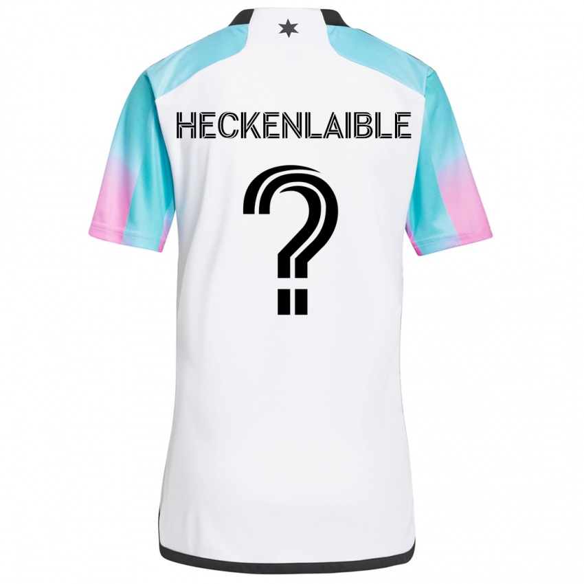 Børn Andrew Heckenlaible #0 Hvid Blå Sort Udebane Spillertrøjer 2024/25 Trøje T-Shirt