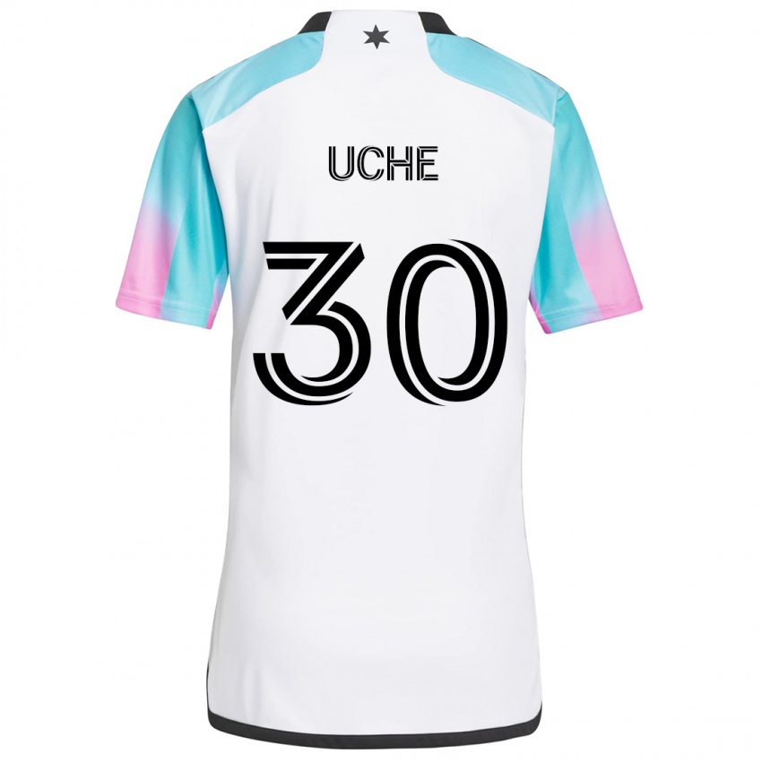 Børn Cc Uche #30 Hvid Blå Sort Udebane Spillertrøjer 2024/25 Trøje T-Shirt