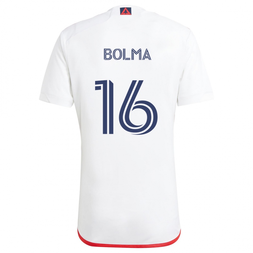 Børn Josh Bolma #16 Hvid Rød Udebane Spillertrøjer 2024/25 Trøje T-Shirt