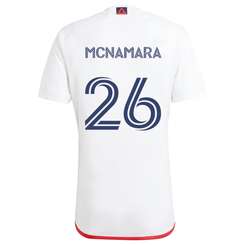 Børn Tommy Mcnamara #26 Hvid Rød Udebane Spillertrøjer 2024/25 Trøje T-Shirt