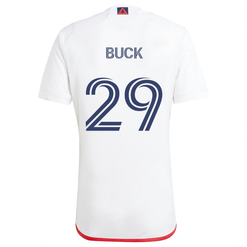 Børn Noel Buck #29 Hvid Rød Udebane Spillertrøjer 2024/25 Trøje T-Shirt