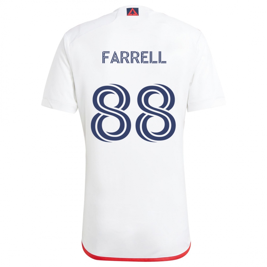 Børn Andrew Farrell #88 Hvid Rød Udebane Spillertrøjer 2024/25 Trøje T-Shirt