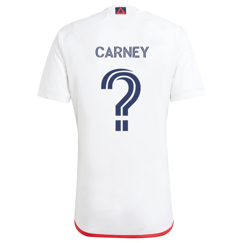 Børn Ryan Carney #0 Hvid Rød Udebane Spillertrøjer 2024/25 Trøje T-Shirt