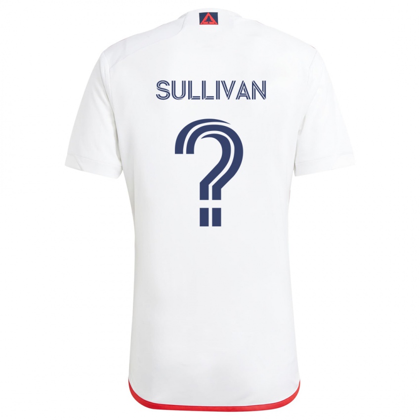 Børn Mason Sullivan #0 Hvid Rød Udebane Spillertrøjer 2024/25 Trøje T-Shirt