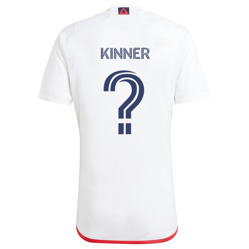 Børn Sage Kinner #0 Hvid Rød Udebane Spillertrøjer 2024/25 Trøje T-Shirt